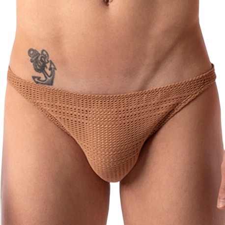 Barcode Baquil Mesh Briefs - Brown