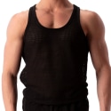 Barcode Lunt Mesh Tank Top - Black