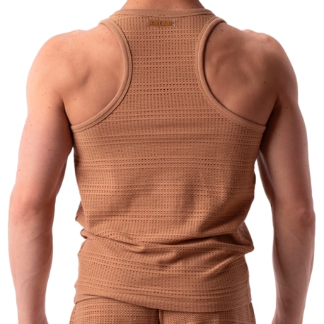 Barcode Lunt Mesh Tank Top - Brown