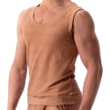 Barcode Delfi Mesh Tank Top - Brown