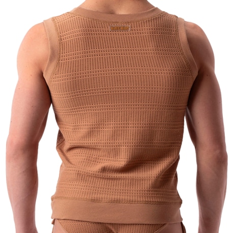 Barcode Delfi Mesh Tank Top - Brown