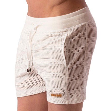 Barcode Buko Mesh Shorts - White