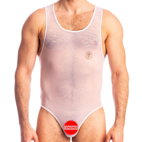 L'Homme invisible Pure Sin Thong Bodysuit - White