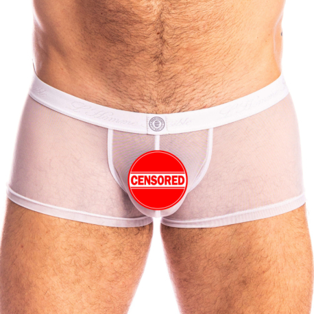 L'Homme invisible Pure Sin Hipster Push-Up Trunks - White