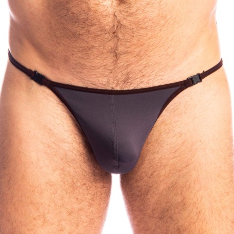 L'Homme invisible Nonza Striptease Swim Thong - Charcoal