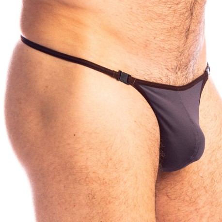 L'Homme invisible Nonza Striptease Swim Thong - Charcoal