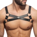 AD Fetish X-Cross Leather Harness - Black