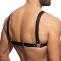 AD Fetish X-Cross Leather Harness - Black