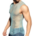 ES Collection Beachy Net Tank Top - Sky Blue