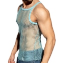 ES Collection Beachy Net Strap Tank Top - Sky Blue