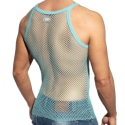 ES Collection Beachy Net Strap Tank Top - Sky Blue