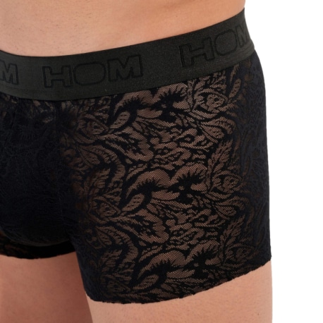 HOM Boxer Temptation Free Cut Lace Noir