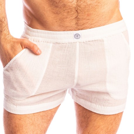 L'Homme invisible Beynac Lounge Shorts - White