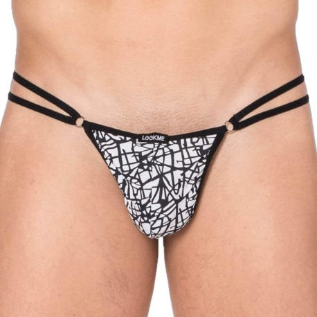 Lookme New Look Double Strap Thong - Graffiti