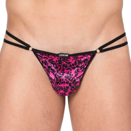 Lookme New Look Double Strap Thong - Pink Flower