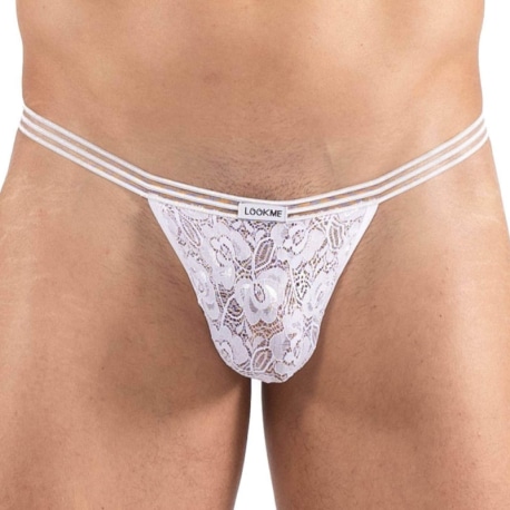 Lookme All Square Thong - White