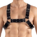 Lookme Leatherette H Harness - Black