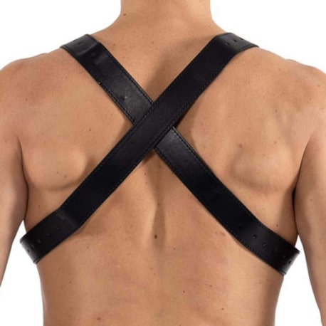 Lookme Leatherette H Harness - Black