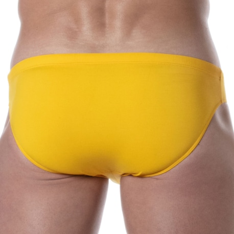 TOF Paris Slip de Bain Mini Uni Jaune