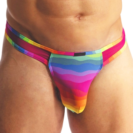 Manstore M2411 Bungee Thong - Rainbow