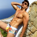 SKU Tropical Summer Swim Trunks - White