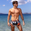 SKU Tropical Summer Swim Shorts - Black