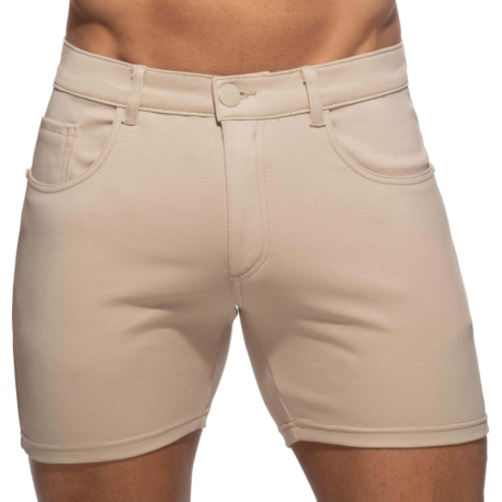 Addicted Svlete Cotton Shorts - Beige