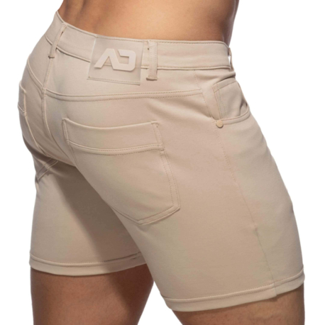 Addicted Svlete Cotton Shorts - Beige