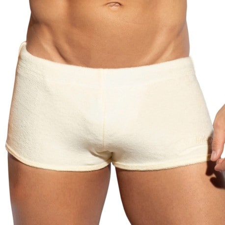 ES Collection Terry Cotton Shorts - Ivory