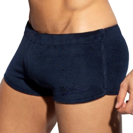 ES Collection Terry Cotton Shorts - Navy