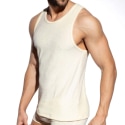 ES Collection Terry Cotton Tank Top - Ivory