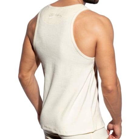 ES Collection Terry Cotton Tank Top - Ivory