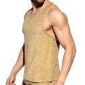 ES Collection Terry Cotton Tank Top - Camel