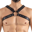 Lookme Leatherette X Harness - Black