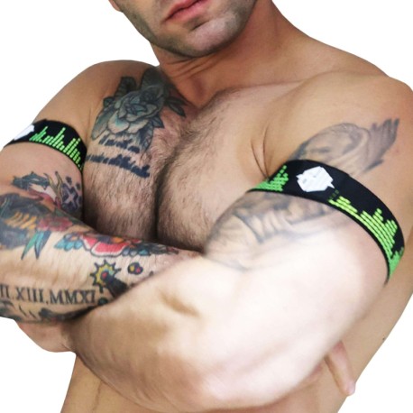 Breedwell 2-Pack Equalizer Armbands - Black - Neon Green