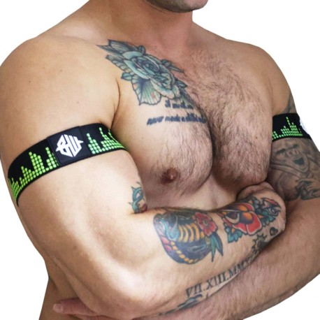Breedwell 2-Pack Equalizer Armbands - Black - Neon Green