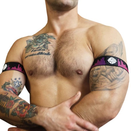 Breedwell 2-Pack Equalizer Armbands - Black - Neon Pink