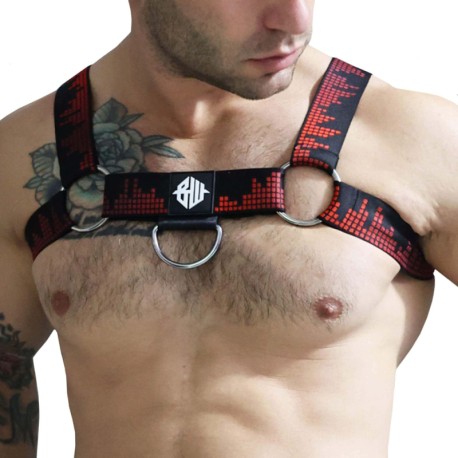 Breedwell Equalizer Bulldog Harness - Black - Red