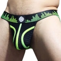 Breedwell Equalizer Jockstrap - Black - Neon Green