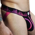 Breedwell Equalizer Jockstrap - Black - Neon Pink