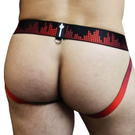 Breedwell Equalizer Jockstrap - Black - Red