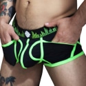 Breedwell Equalizer Bottomless Trunks - Black - Neon Green