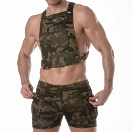 TOF Paris Salopette Courte Militaire Camouflage