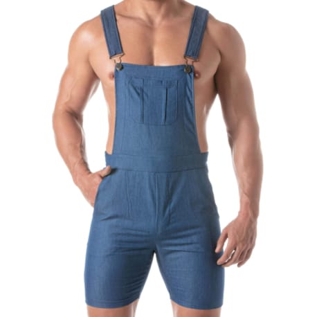 TOF Paris Light Denim Overalls - Blue