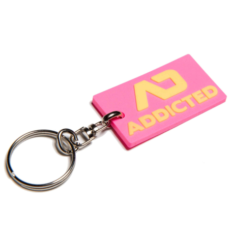 Addicted AD Key Ring - Neon Pink