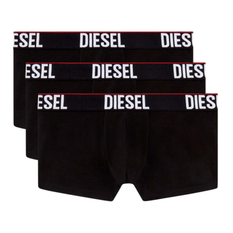 Diesel Lot de 3 Boxers Coton Stretch Noirs