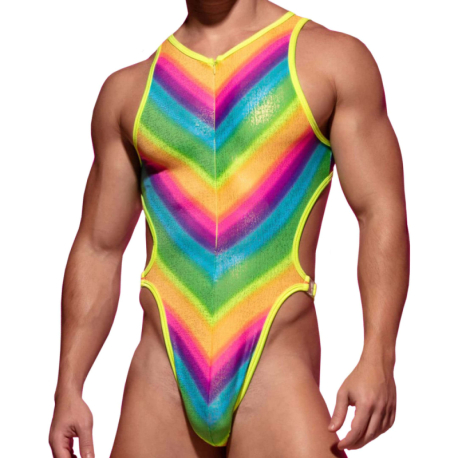 Omohonia Vulcano Thong Bodysuit - Rainbow