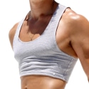 Rufskin Barclay Crop Top - Heather Grey