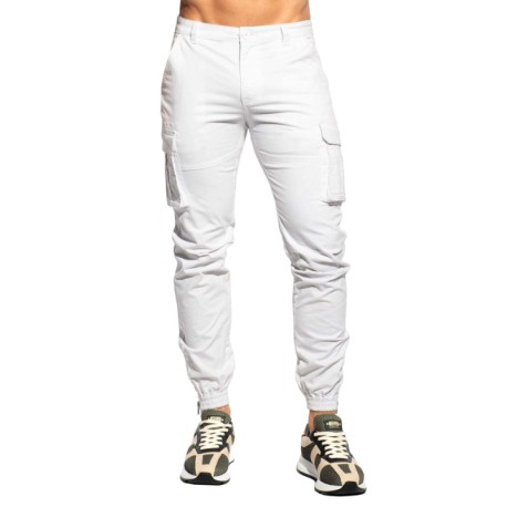 ES Collection Pantalon Cargo Blanc