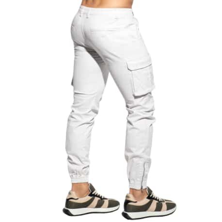 ES Collection Pantalon Cargo Blanc